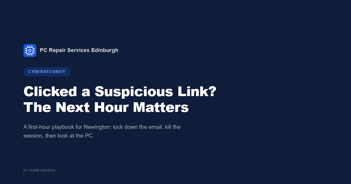 Clicked a Suspicious Link? What to Do in the Next Hour: a Newington Guide