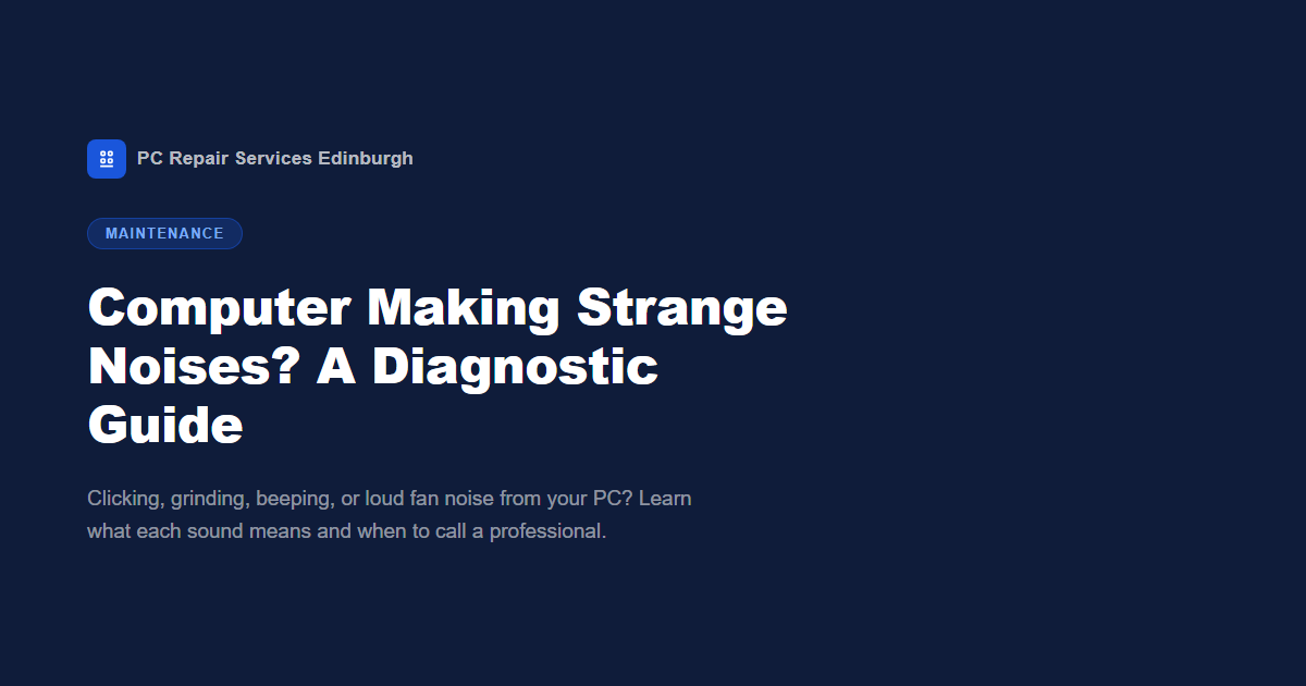Computer Making Strange Noises? A Diagnostic Guide