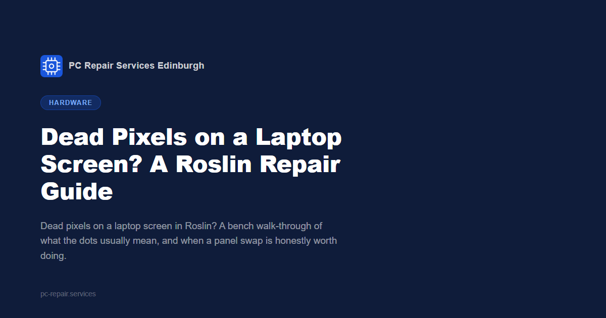 Dead Pixels on a Laptop Screen? A Roslin Repair Guide