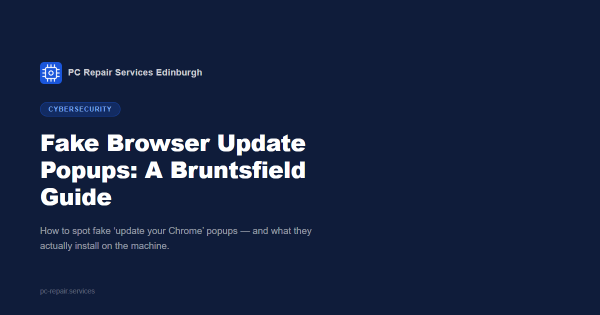Fake Browser Update Popups: A Bruntsfield Guide