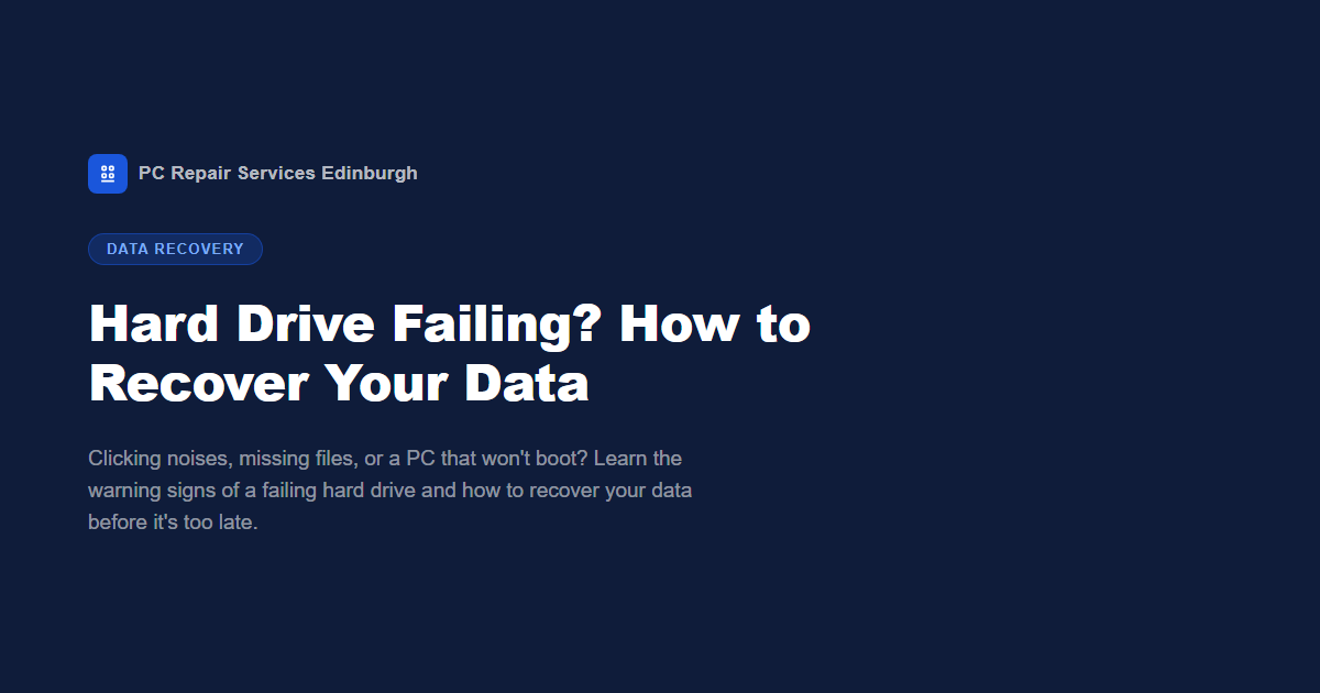 Hard Drive Failing? How to Recover Your Data