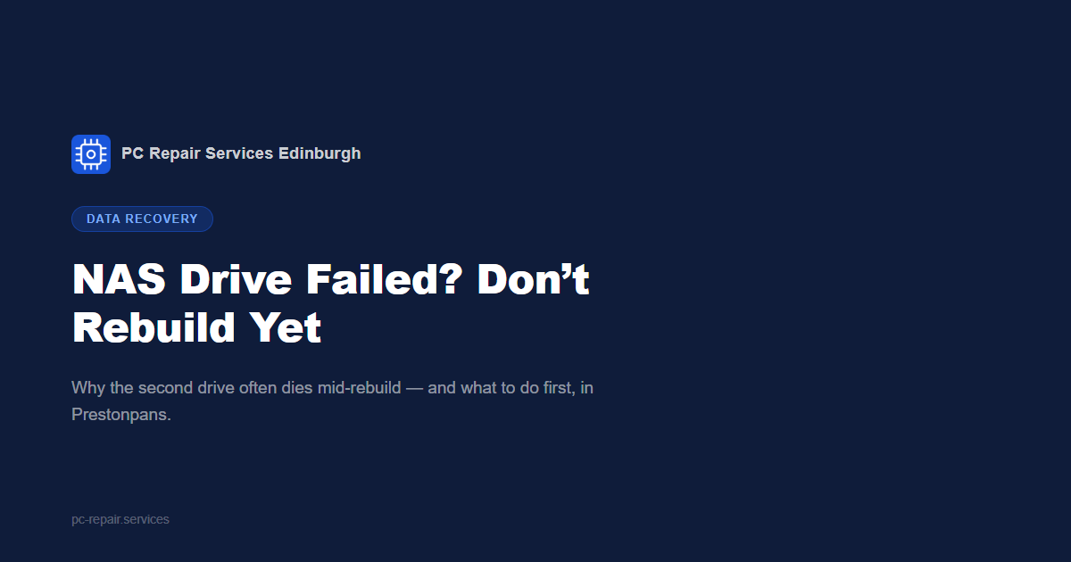 NAS Drive Failed? Don&rsquo;t Rebuild Yet &mdash; a Prestonpans Guide