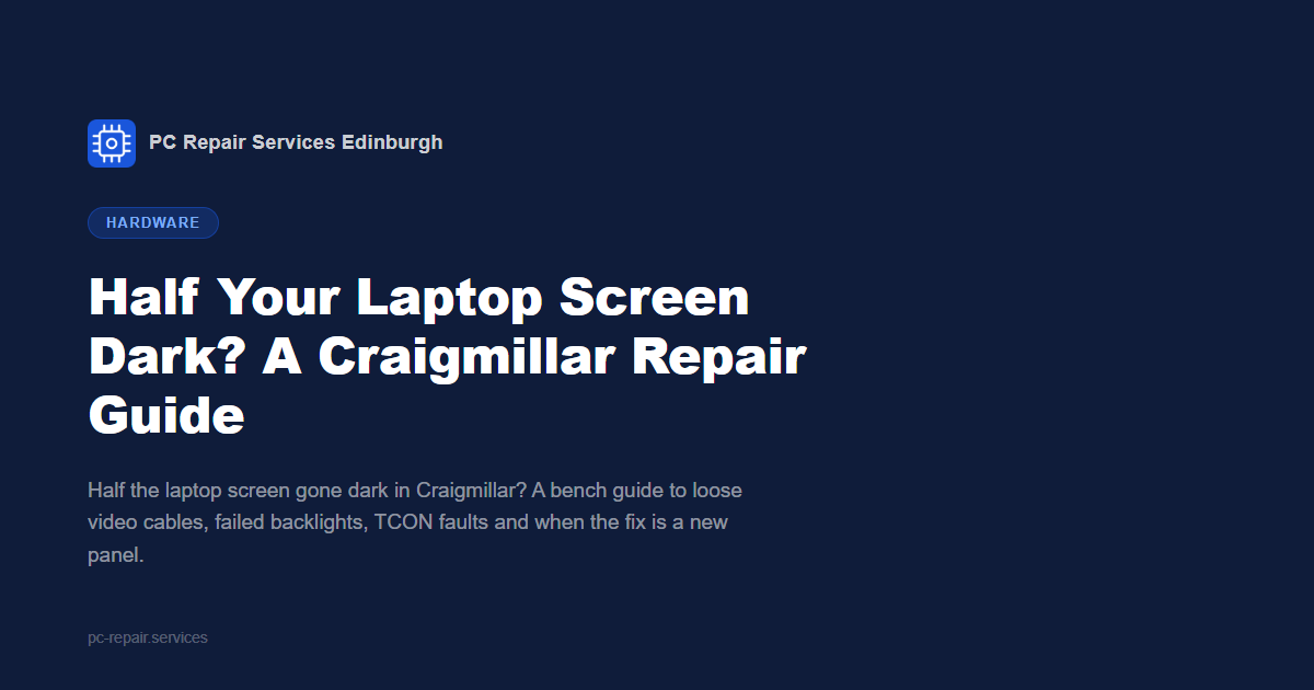 Half Your Laptop Screen Dark? A Craigmillar Repair Guide
