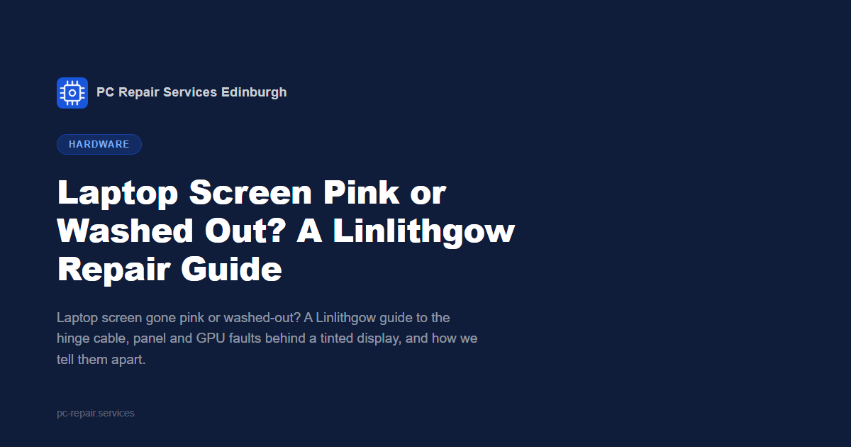 Laptop Screen Pink or Washed Out? A Linlithgow Repair Guide