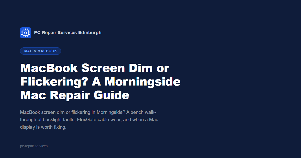 MacBook Screen Dim or Flickering? A Morningside Mac Repair Guide