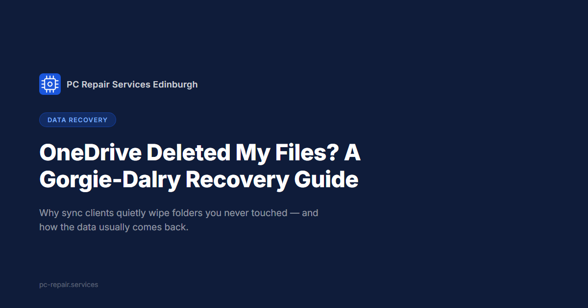 OneDrive Deleted My Files? A Gorgie-Dalry Data Recovery Guide