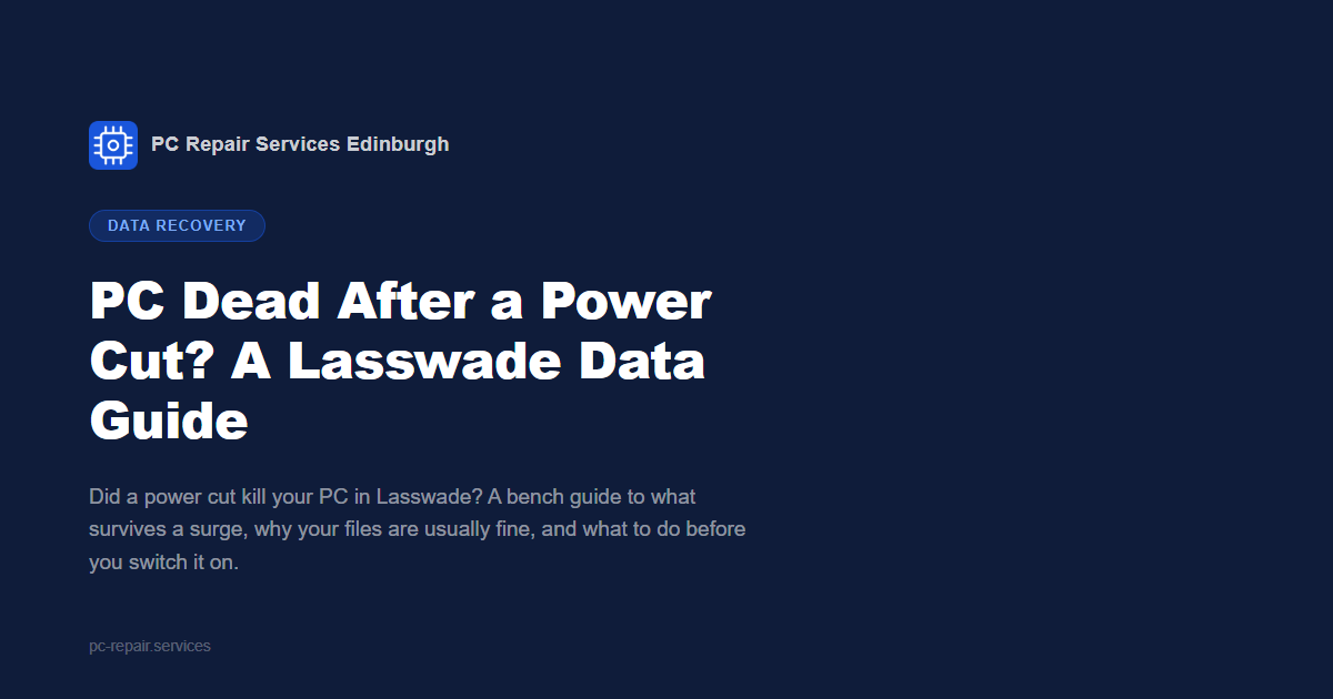 PC Dead After a Power Cut? A Lasswade Data Guide