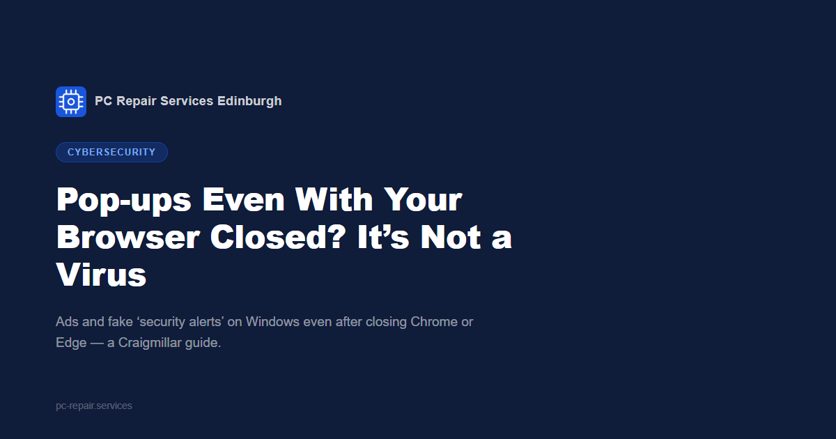 Pop-ups Even With Your Browser Closed? It&rsquo;s Not a Virus (a Craigmillar Guide)