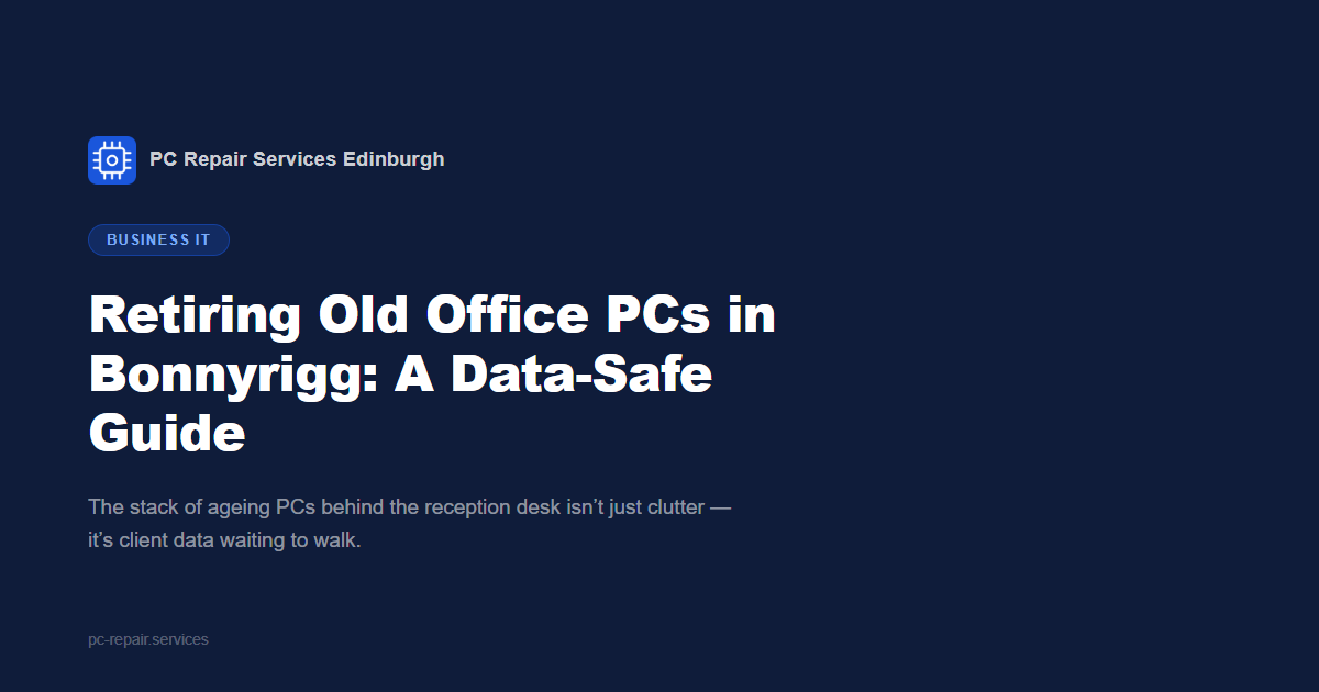 Retiring Old Office PCs in Bonnyrigg: A Data-Safe Guide