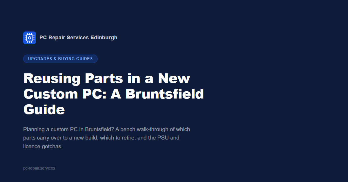 Reusing Parts in a New Custom PC: A Bruntsfield Guide