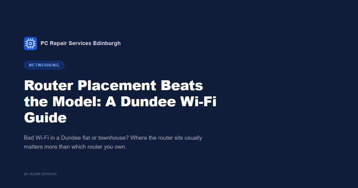 Router Placement Beats the Model: A Dundee Wi-Fi Guide