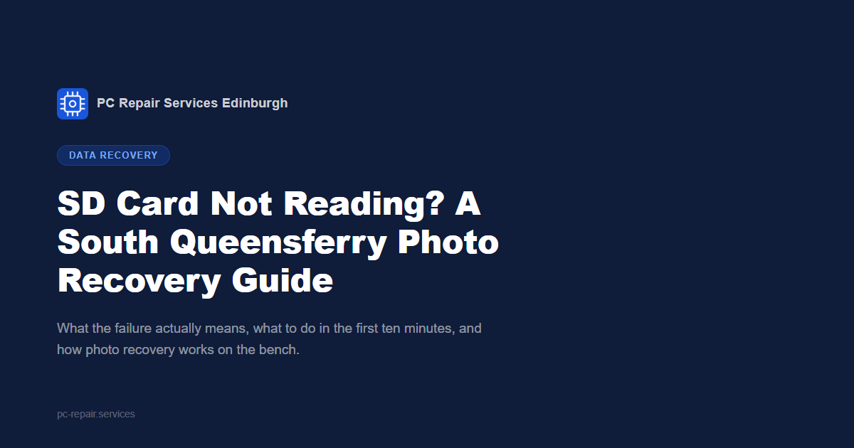 SD Card Not Reading? A South Queensferry Photo Recovery Guide