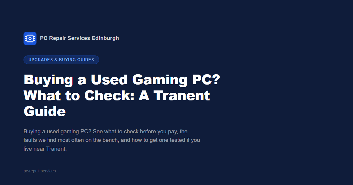 Buying a Used Gaming PC? What to Check: A Tranent Guide