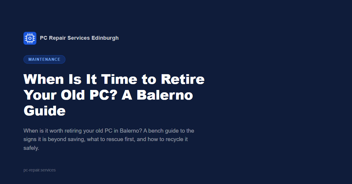When Is It Time to Retire Your Old PC? A Balerno Guide