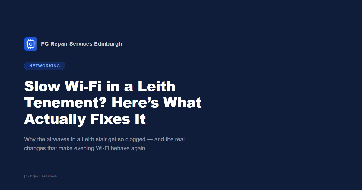 Slow Wi-Fi in a Leith Tenement? Here&rsquo;s What Actually Fixes It