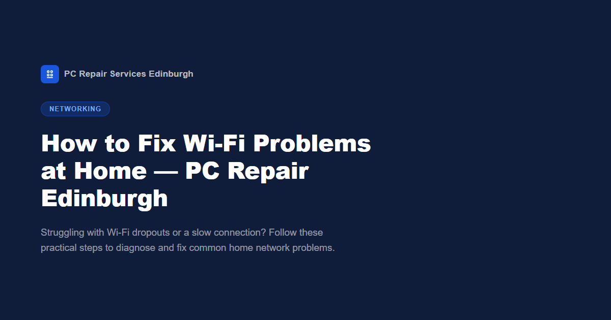How to Fix Wi-Fi Problems at Home